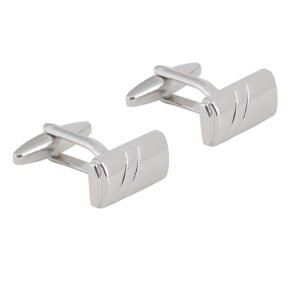 High-end French men curved, brushed, logo custom cufflinks MAR6