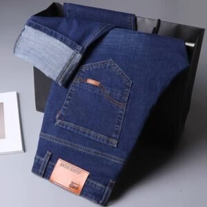 Men Loose All-Match Trendy Straight Denim Jeans MAR6